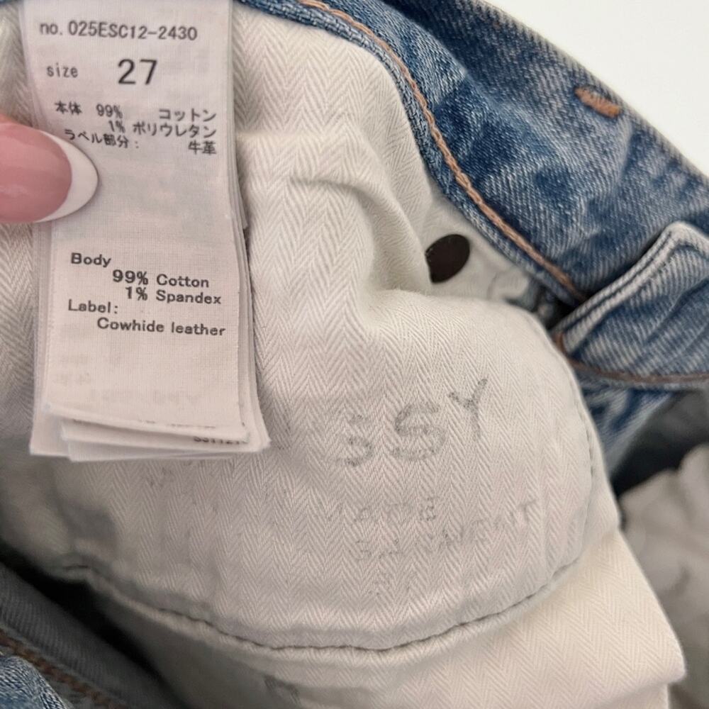 Moussy Altawoods Distressed Ripped Ankle Skinny Jeans 27 Light Blue Wash - Picture 5 of 6